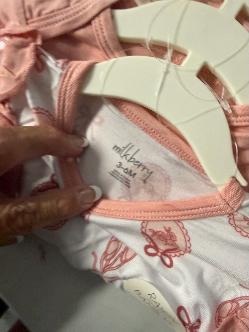 Milk berry 3 to 6 month baby girls rayon and bamboo bodysuits three with tags pi
